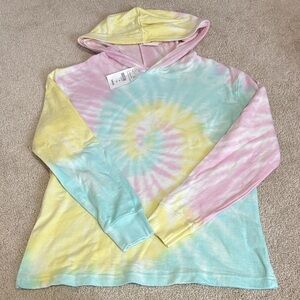 Ocean Drive Kids Tie-Dye Hoodie - Pastel Pink, Yellow, and Blue- size M NWT